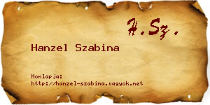 Hanzel Szabina névjegykártya